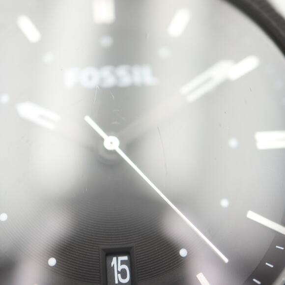 Fossil Machine Men's 42mm Date Watch FS5393 Black Stainless Steel w New Battery - Picture 7 of 11